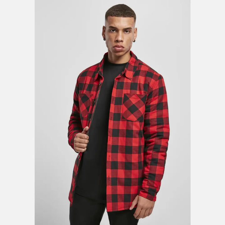 Urban Classics - Men's Padded Check Flannel Shirt-0