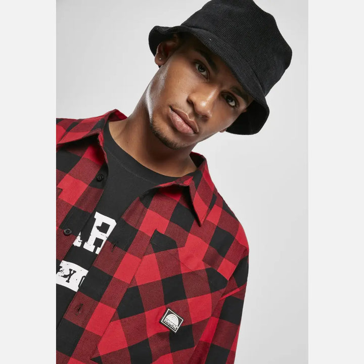 Southpole - Men's Red Check Flannel Shirt-10