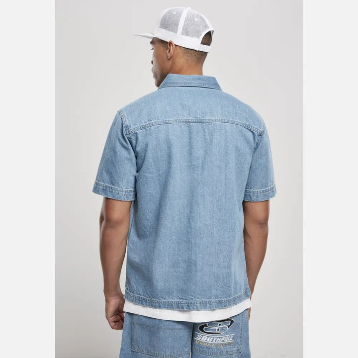 Southpole - Men's Blue Denim Shirt-2