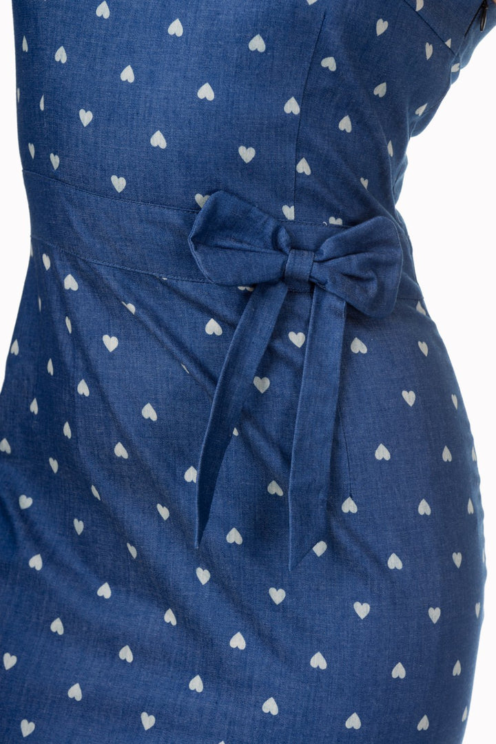 Banned Apparel - Sweet Treat Pencil Denim Dress - napoleonshousecleaning Husinec